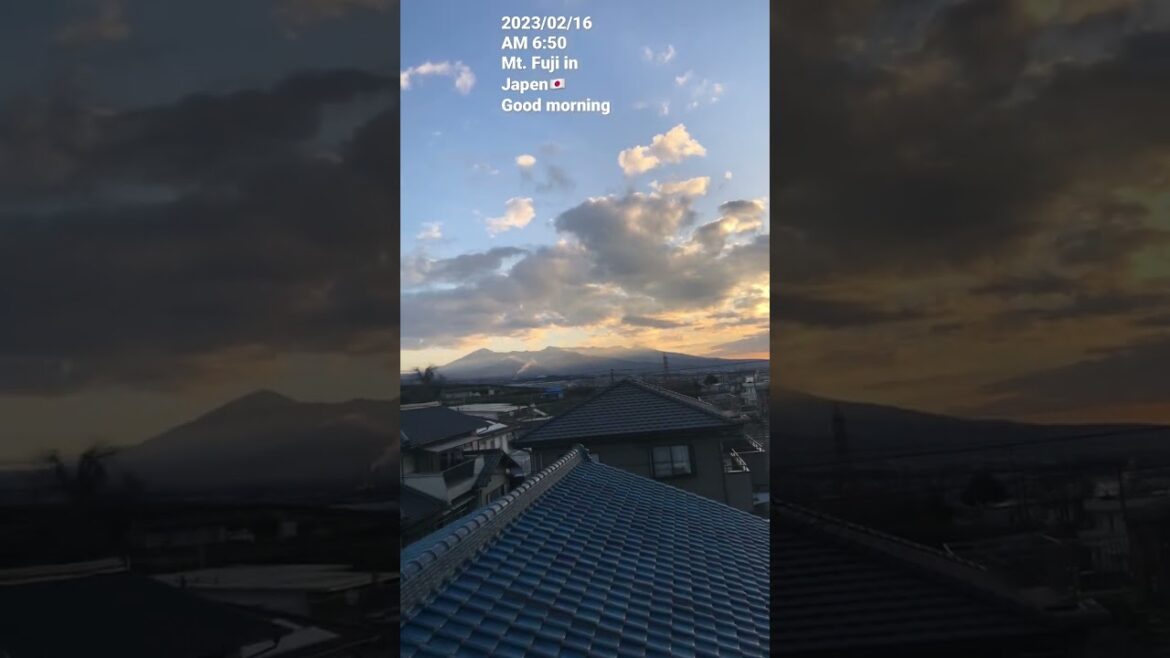 2023/02/16AM 6:50 Mt. Fuji in Japen🇯🇵Good morning #japan#travel #sizuka #nature #youtubeshort