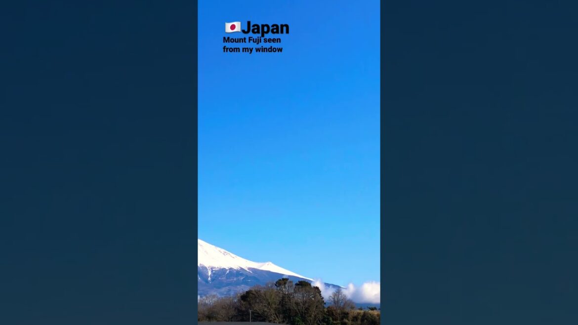 Mount Fuji seen from my window #Mirai #japan travel #youtubeshort #sizuka #nature