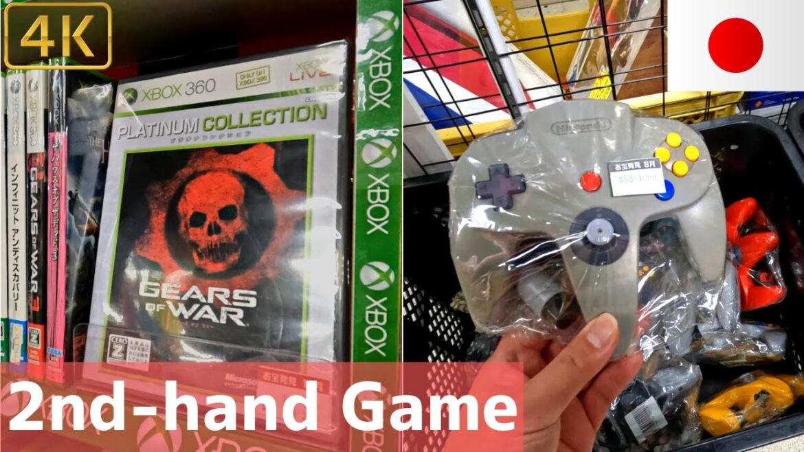 Video games at a Japanese thrift store (Manga Souko) – 4K Virtual tour/Japan/Retro/ASMR/Secondhand