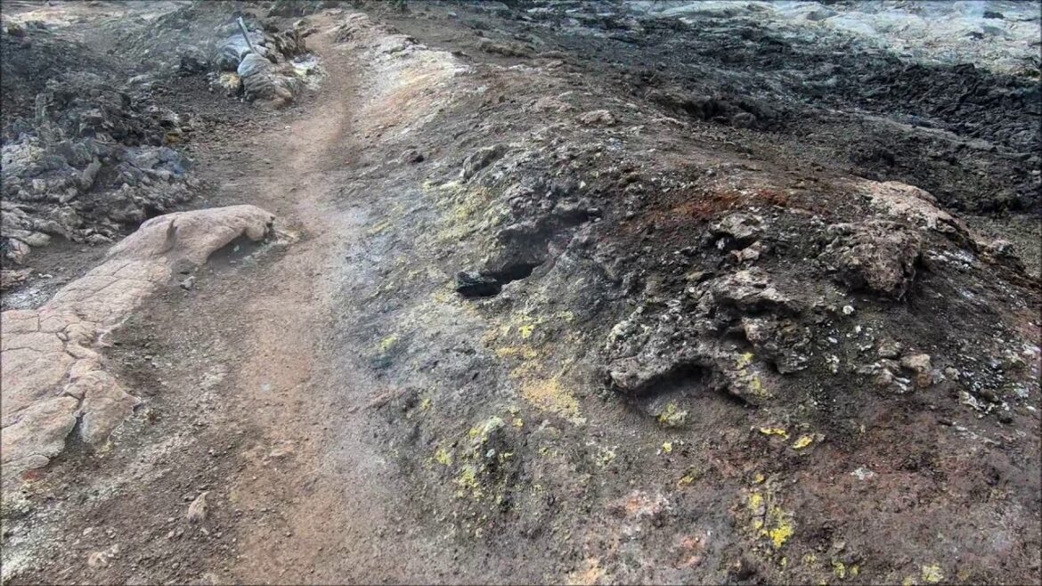 Walking tour of the Krafla lava field, Iceland.