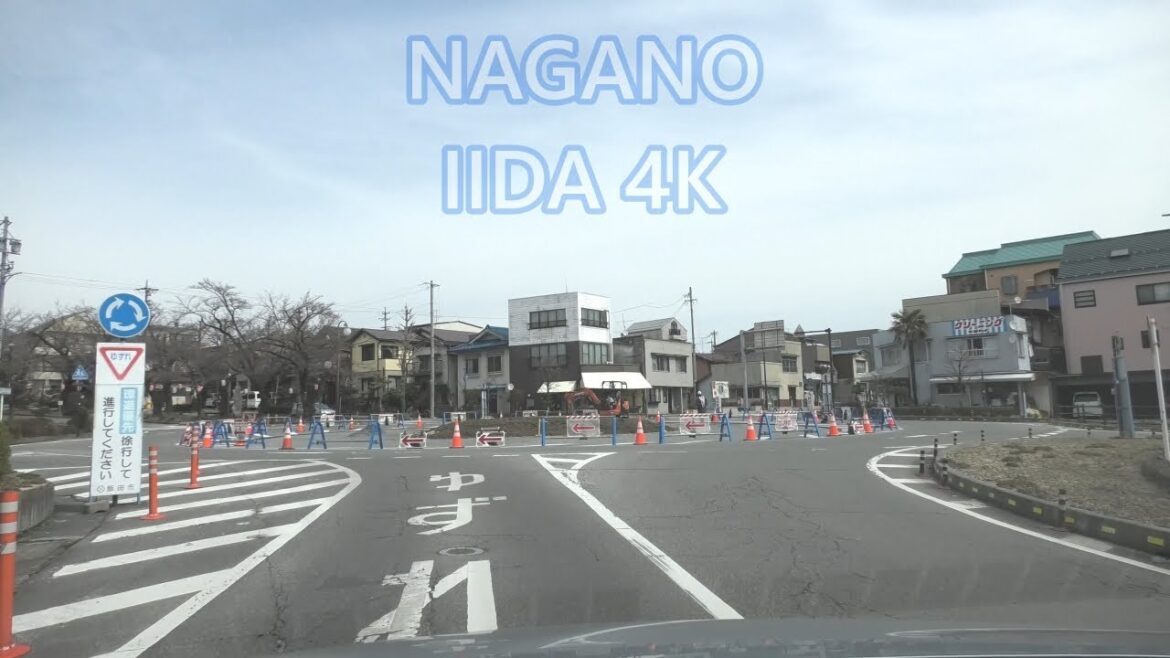 4K Drive Japan Nagano - IIDA down town  - Drift