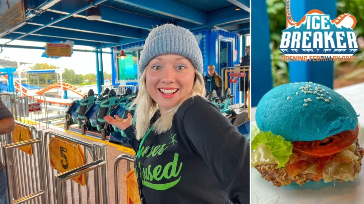 Riding Florida's NEWEST Roller Coaster- Ice Breaker at SeaWorld Orlando + Themed Food, Drinks & More