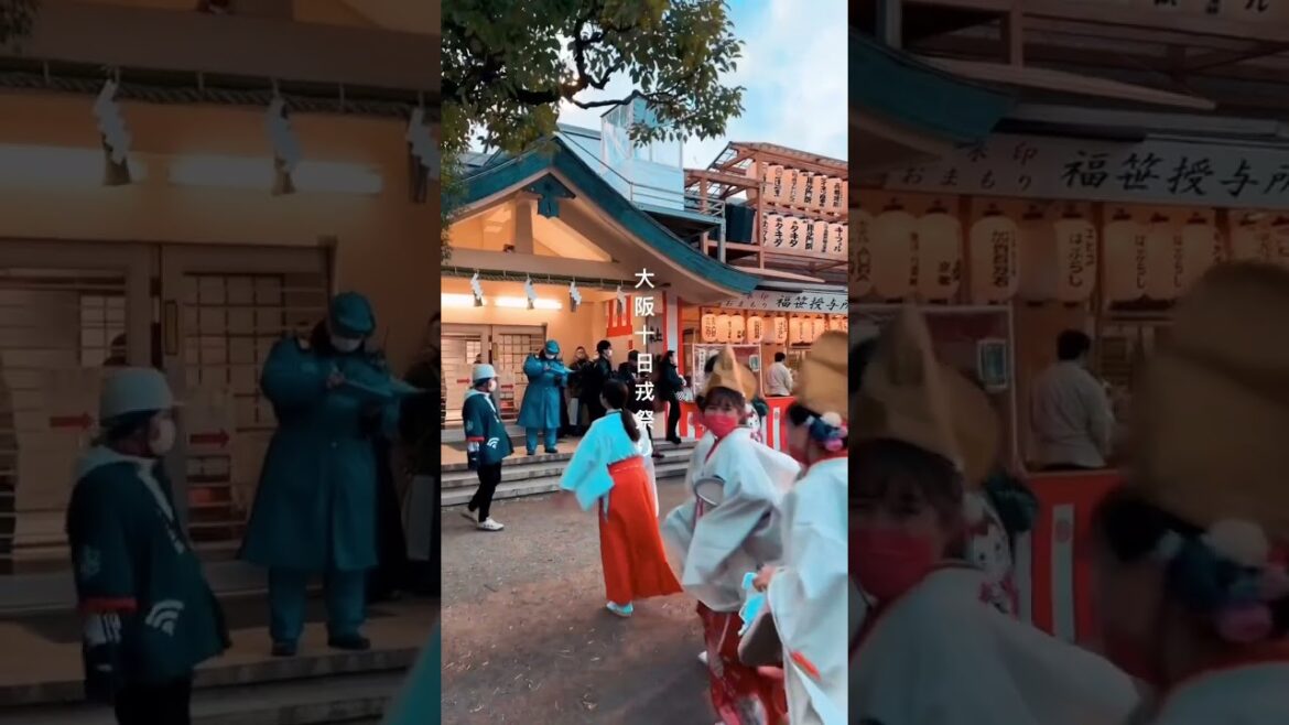 the biggest new year festival in osaka 🎑 #japantravel #shorts