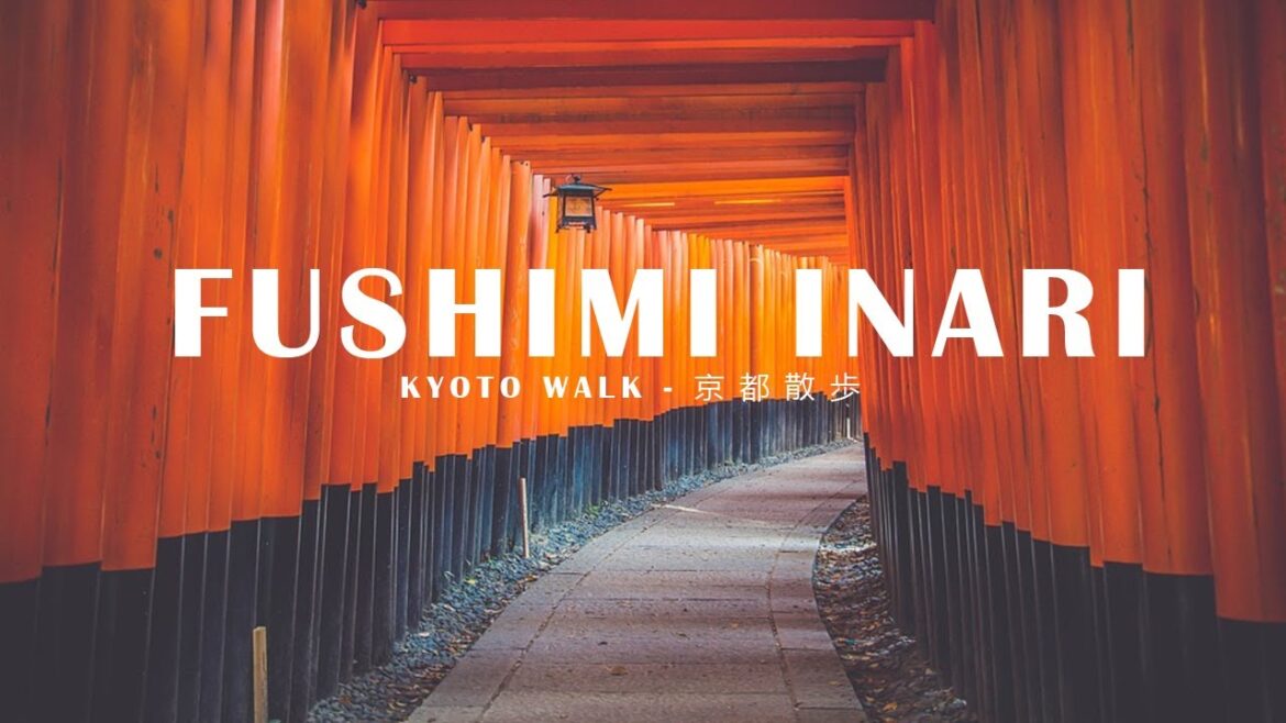 [4K] Japan Walk 🇯🇵 ASMR - Kyoto Fushimi Inari Taisha Shrine - Longest Red Tori Gate in Japan 伏見稲荷大社