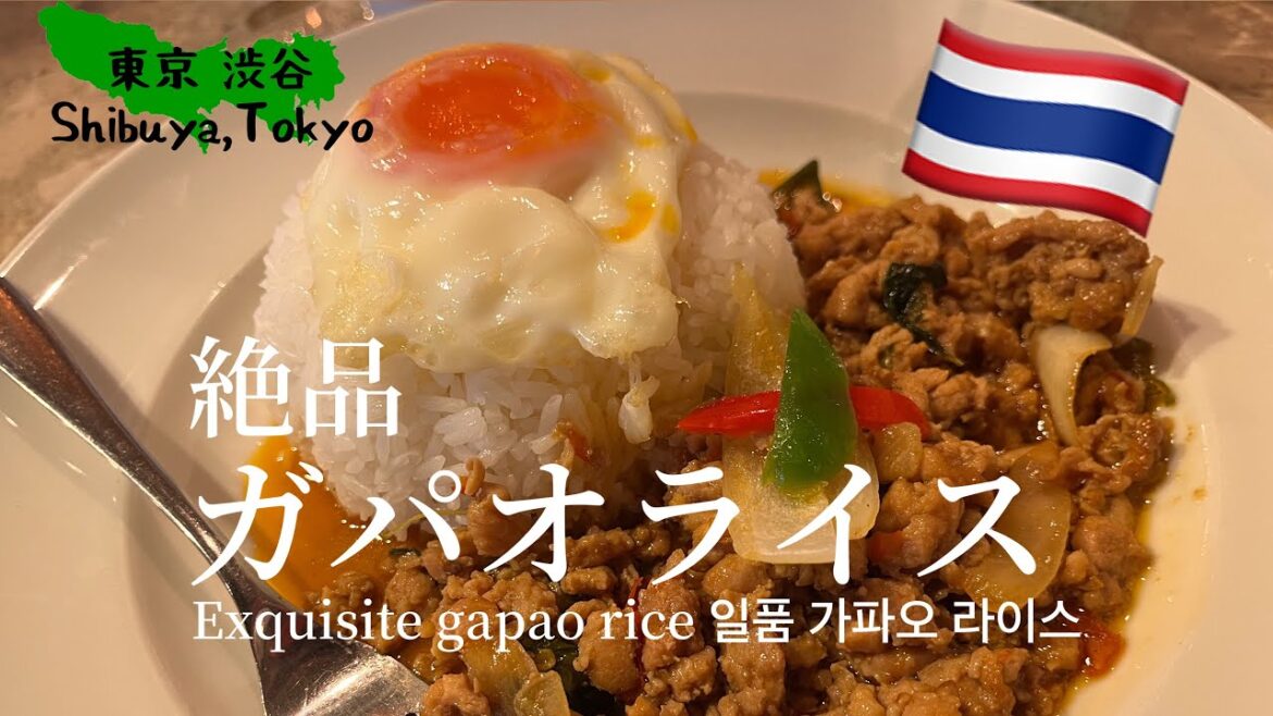 🗼東京・山手線渋谷駅🚶8分🚃満席大人気タイ料理専門店　絶品ガパオライス　일품 가파오 라이스　Exquisite gapao rice