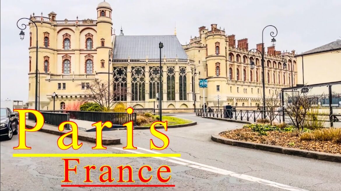 Paris walk Saint Germain-en-Laye Chateau paris, france - 4k60fps HDR video resolution