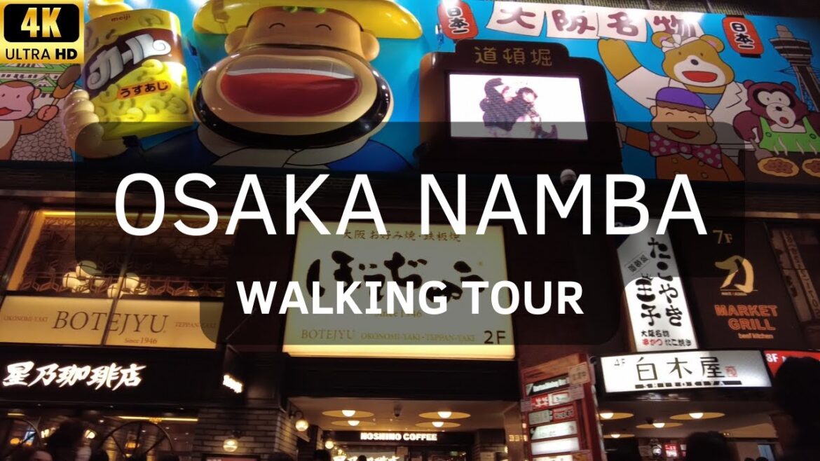 【4K HDR】JAPAN WALK TOUR | Namba, Dotonbori, Osaka Walking Tour | Part 2