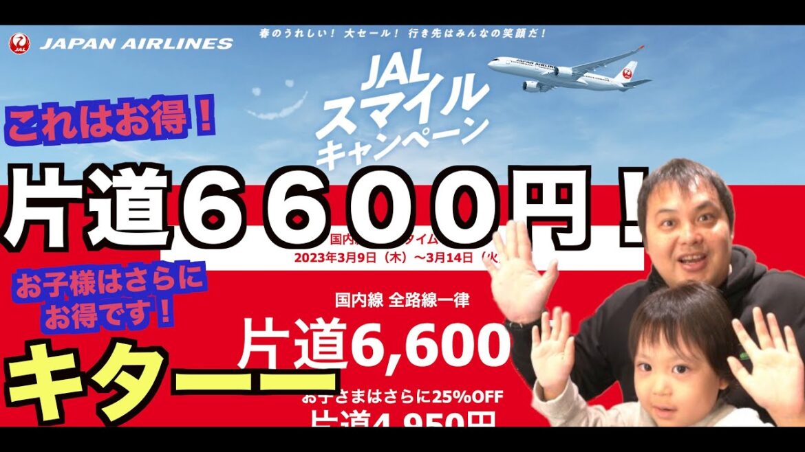 JALスマイルキャンペーン 国内線タイムセールを発表！セール内容を解説していきます！   4K