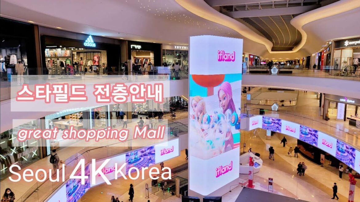 Seoul walk, Korea - Shopping in korea at Starfield | 韓国ショッピング | 스타필드 | 4K