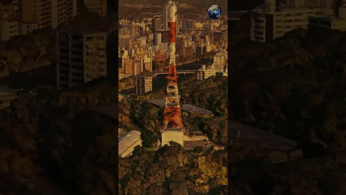 Drone  view over Statue of Matsuda Jūjirō  || Hiroshima #shorts #Gooblet #japan #hiroshima