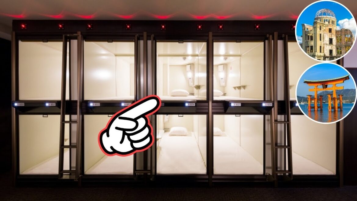 Cheapest Capsule Hotel Experience😴🛏 Hiroshima, Japan🇯🇵⛩ 広島 日本 カプセルホテル CUBE