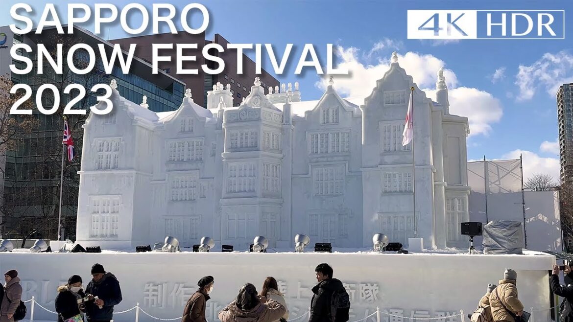 【4K HDR】さっぽろ雪まつり2023 さっぽろテレビ塔→札幌市資料館　Sapporo Snow Festival 2023 Walking Tour