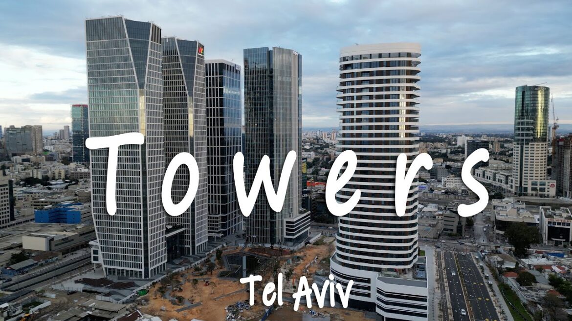 Rubinstein Twins Towers, Acro Tower, Sky Tower. Tel Aviv. 4K.