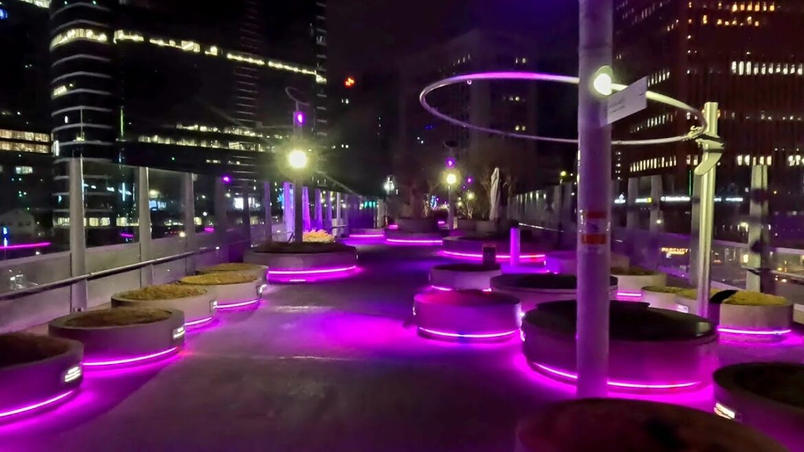 서울로 7017 야경 산책 | Seoullo 7017 Night View Walk | 4K UHD