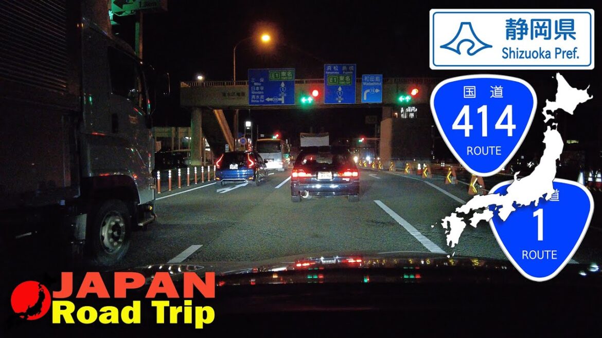 LONG NGHT DRIVE | Shizuoka Prefecture Japan | 4K DJI Pocket 2 Video