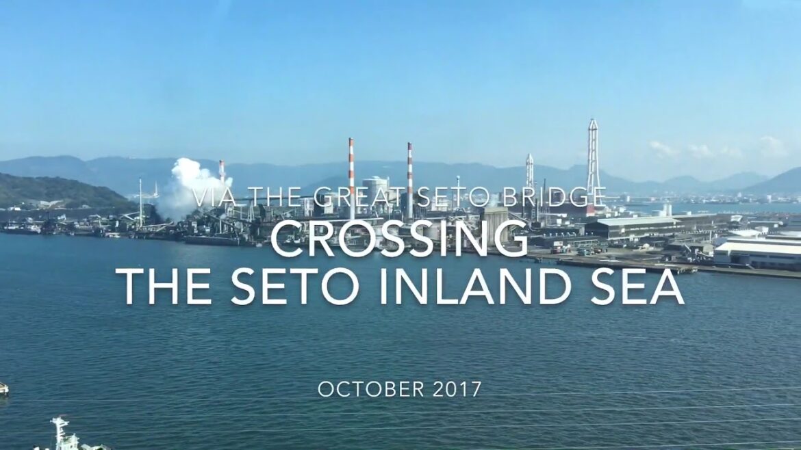 Crossing the Great Seto Bridge over the Seto Inland Sea on Express Train “Nanpu” Crossing the Great Seto Bridge over the Seto Inland Sea on Express Train “Nanpu”