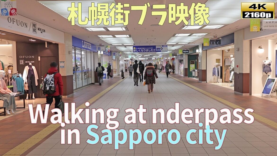【札幌街ブラ】4K■知らない人も多い!!極寒の街にある地下道を歩いてみます!!/ Walking at underpass in Sapporo city 【札幌街ブラ】4K■知らない人も多い!!極寒の街にある地下道を歩いてみます!!/ Walking at underpass in Sapporo city