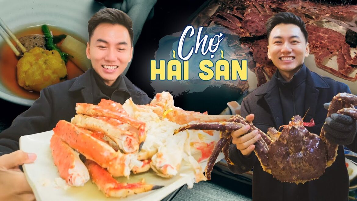 🇯🇵 Đi chợ hải sản ăn cua hoàng đế, "tắm tiên" & bữa tối cấp độ 999 |Du lịch ẩm thực Nhật Bản #4
