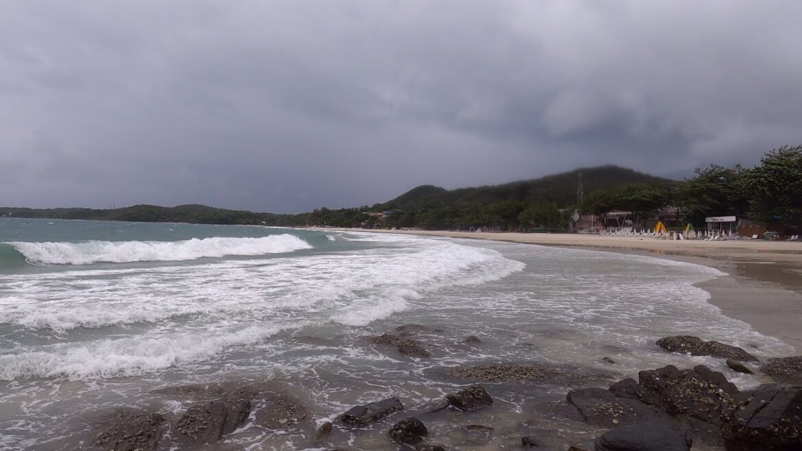 [4K HDR] Rain at Koh Samet - Saikaew Beach