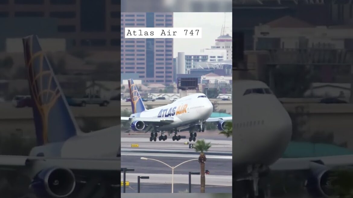 Lovely Landing! Atlas Boeing 747 #aviation #planespotting #boeing747