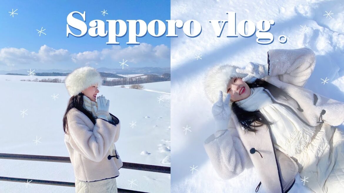 [travel] 3박 4일 삿포로 겨울 여행 브이로그❄️ 삿포로에 갈까요?🤍 | 오타루 당일치기 | 비에이투어 | 하나모미지 료칸 | 징기스칸