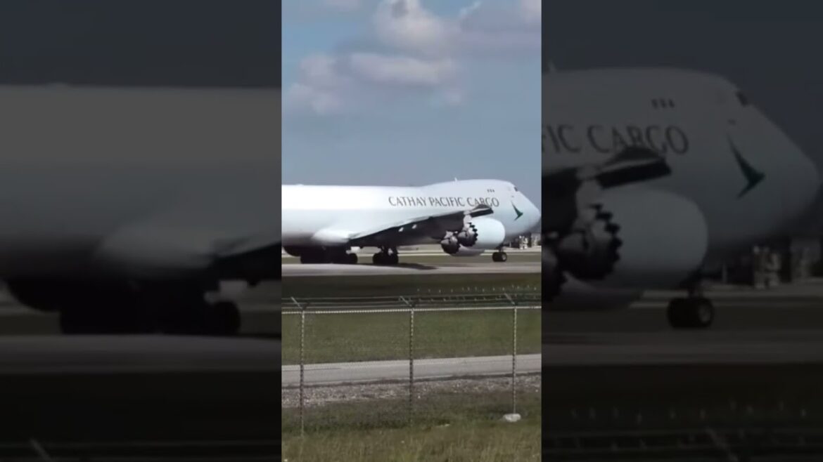 MIAMI NICE! CATHAY PACIFIC 747-8F 💪🏻🔊🔊 BIG JET TV ORIGINALS #shorts