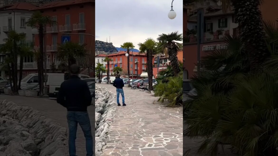 RELAXING VIEW OF TORBOLE LAKE GARDA ITALY #satisfying #shorts  #short #youtubeshorts #shortvideo