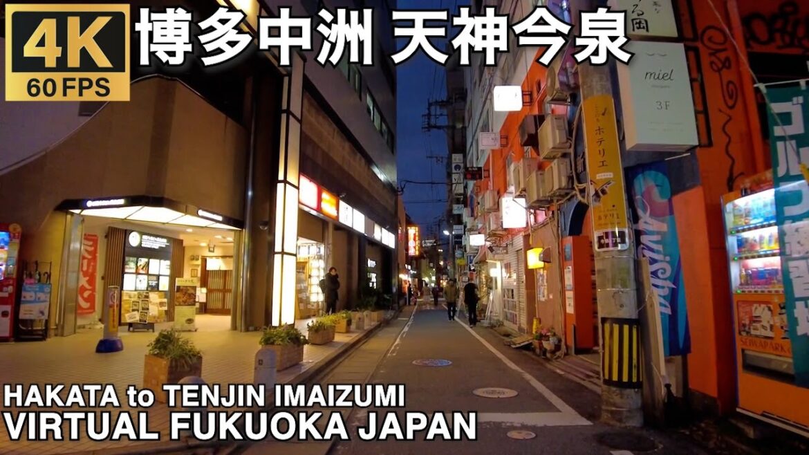4k60p博多から天神今泉へ歩くvirtual Fukuoka night walking tour Hakata to Tenjin through Nakasu 4k60p博多から天神今泉へ歩くvirtual Fukuoka night walking tour Hakata to Tenjin through Nakasu