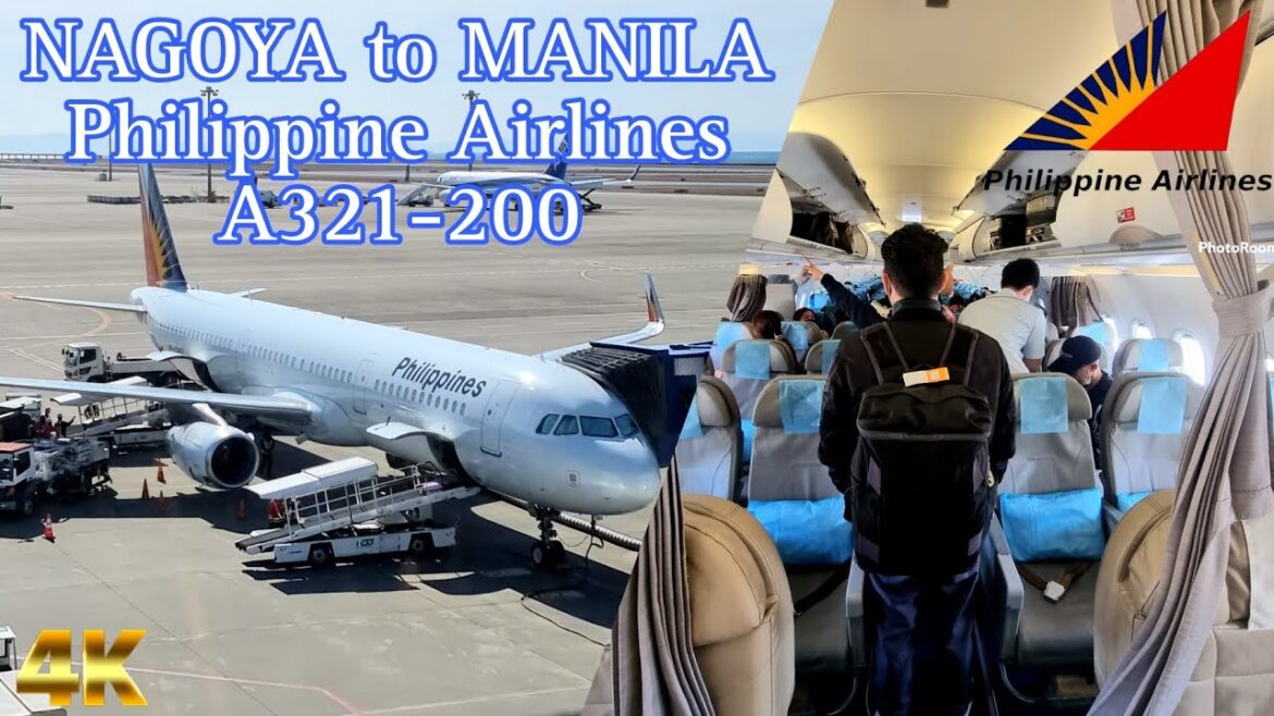 NAGOYA TO MANILA FLIGHT PHILIPPINE AIRLINES AIRBUS 321 ECONOMY CLASS