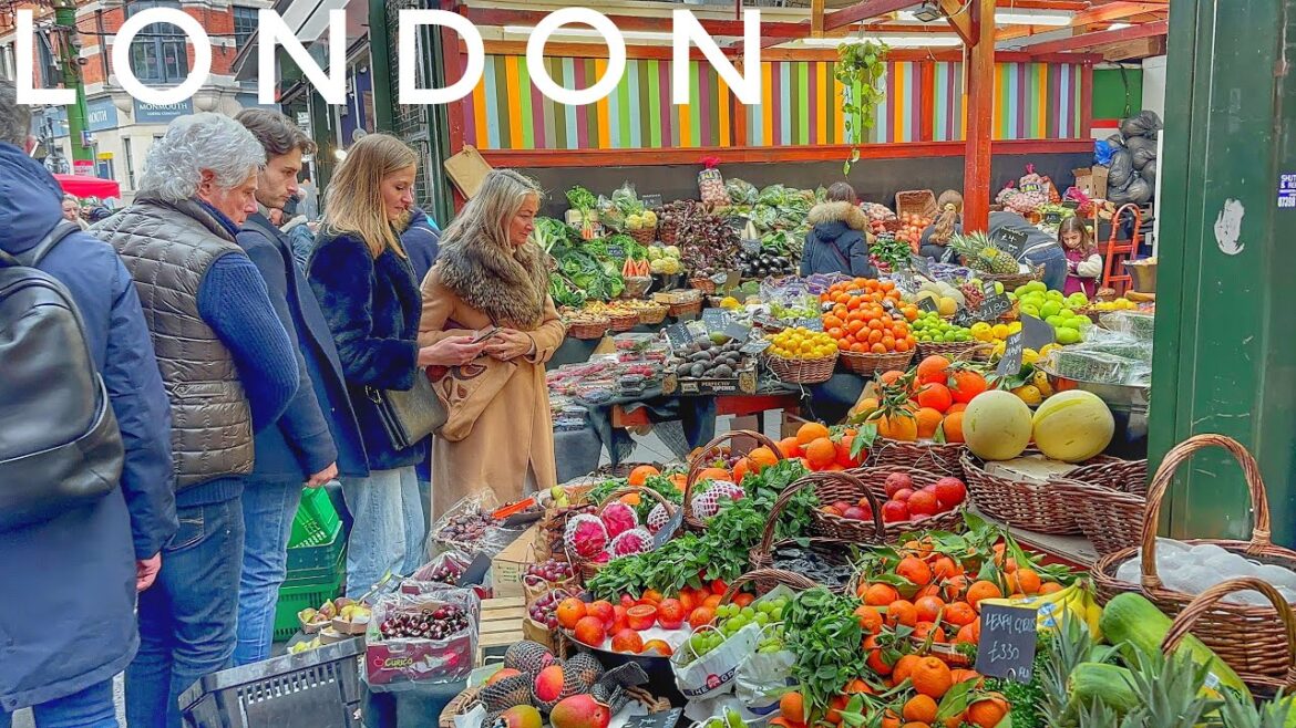 Borough Market | London walking Tour | London Street Food | Central London - March 2023 [4k HDR]