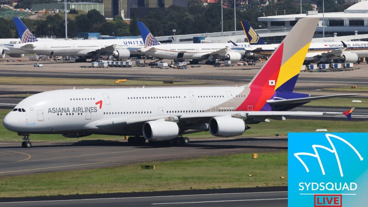 A380's ONLY from the ATC Tower! Plane Spotting Sydney Airport Live Highlights 2023!