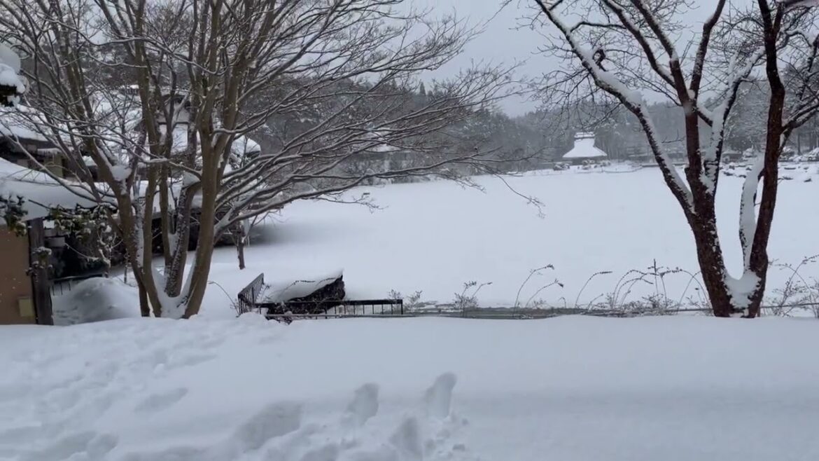 青森屋(星野リゾート)足湯之2：冬天、雪=Hoshino Resorts Aomoriya, foot hot spring, footbath,  in Japan