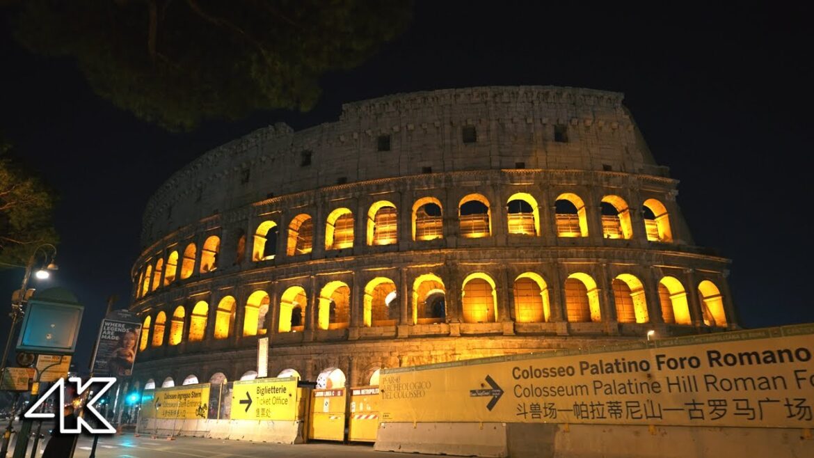Rome, The Most Wonderful City in the World ~ Italy's Fascinating Architecture in 4K HDR 🏛️🌃