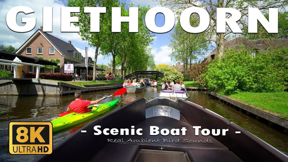 Giethoorn Scenic Boat Tour With Calm Music for Relaxation 8K Giethoorn Scenic Boat Tour With Calm Music for Relaxation 8K