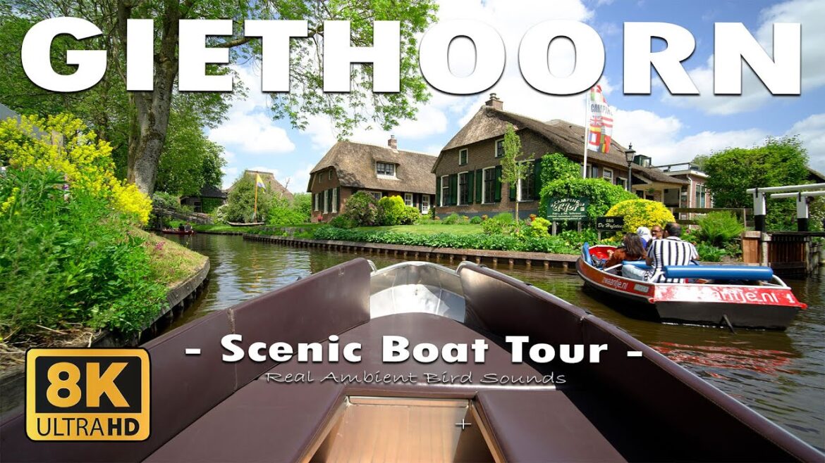 Giethoorn Scenic Boat Tour with ambient Sounds 8K