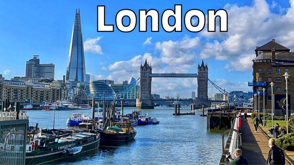 London Riverside Walk | London Virtual Walking Tour Around the City of London |London Spring Walk 4k