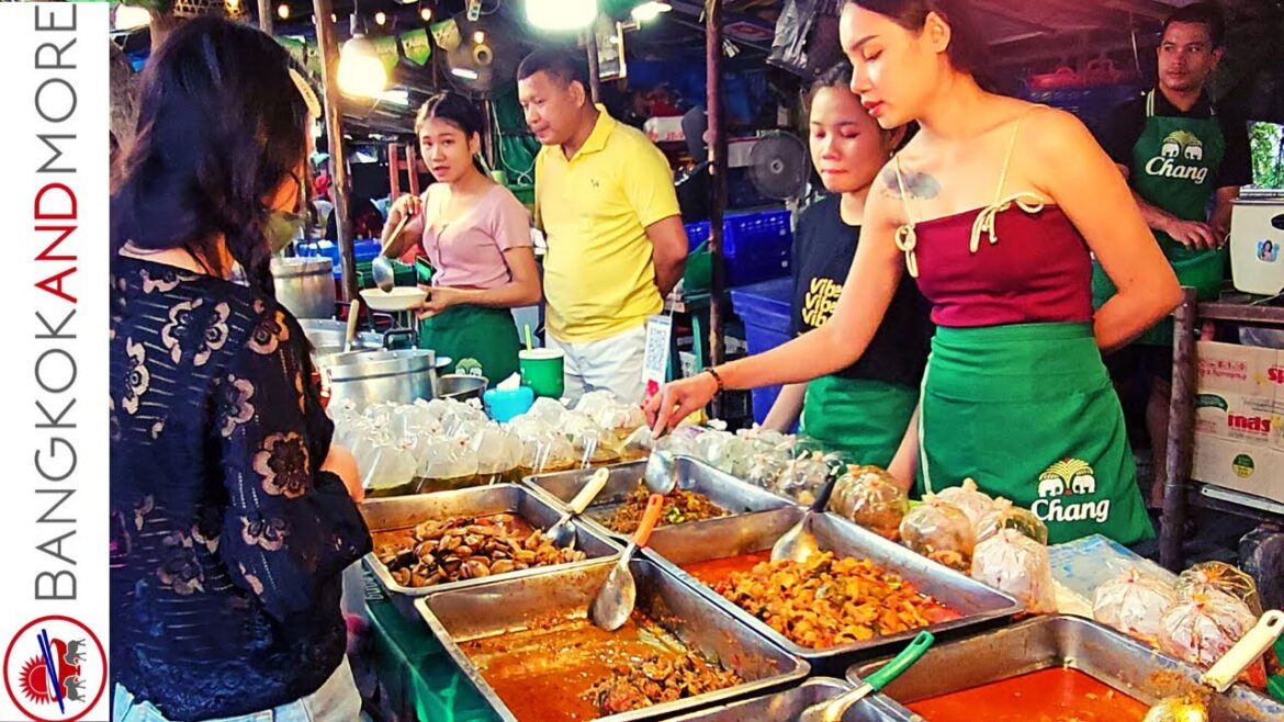 Bangkok's Hidden STREET FOOD Market Next to the Railway Track!