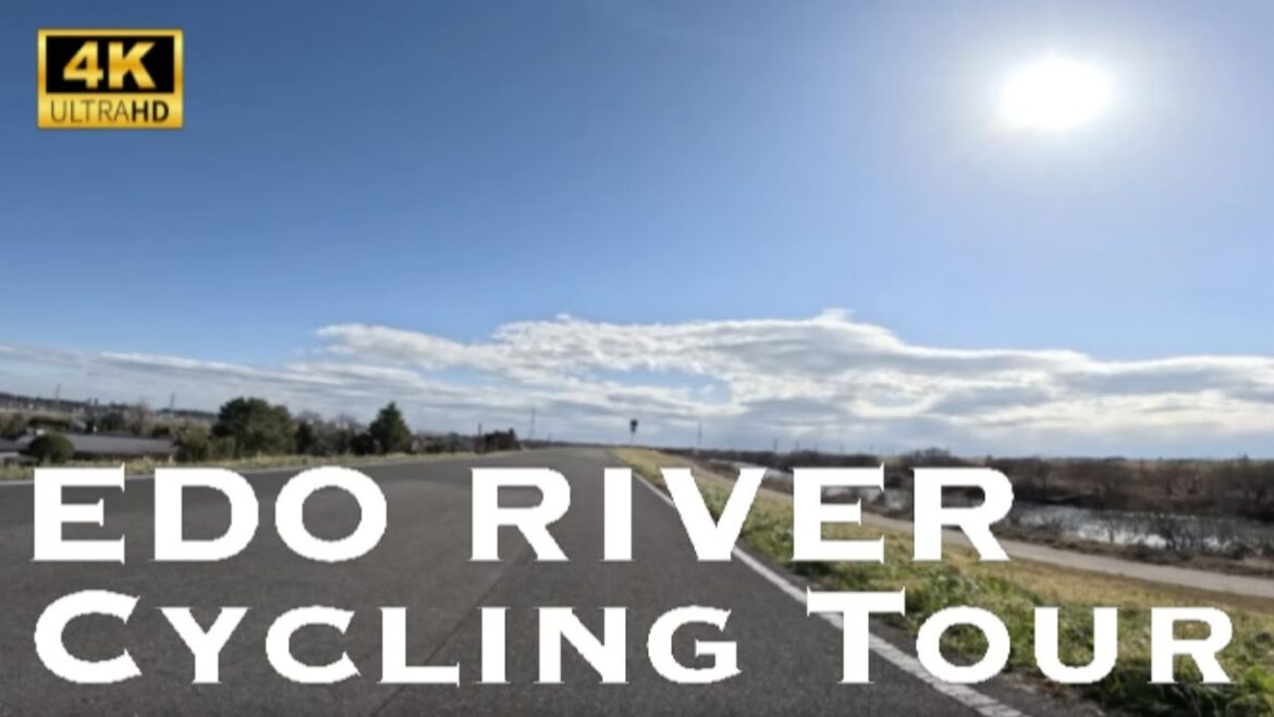 [4K] CHIBA JAPAN 💛 Edo River side Cycling Tour |  江戸川 千葉 日本 サイクリング