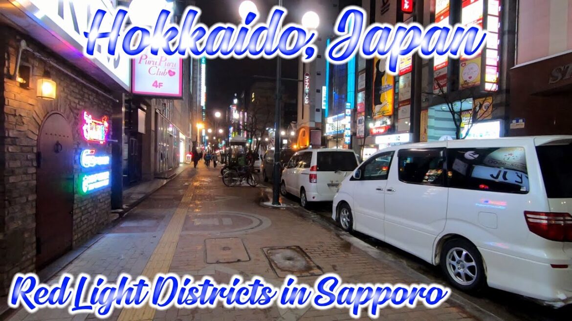 Walking in Hokkaido, Japan. Red Light Districts in Sapporo in Winter.　ORANGE ua
