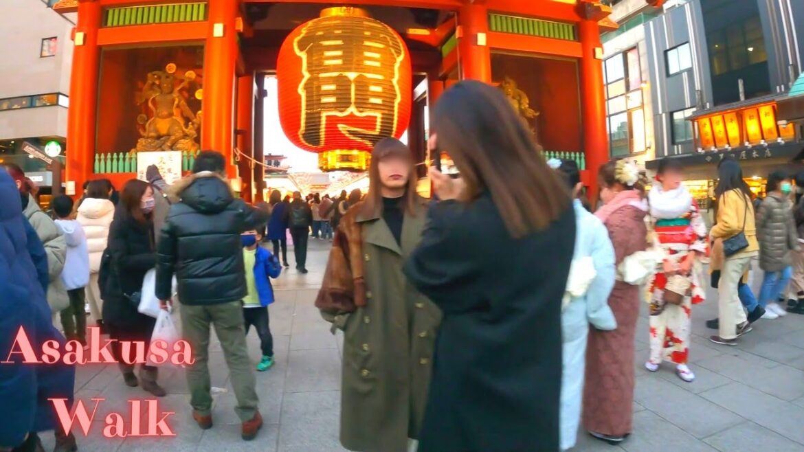 Asakusa Tokyo in Japan walking tour. 【4K】1.2023