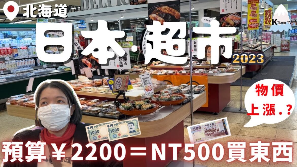 2023版 日本物價也漲很多!?【北海道超市】2200日幣(台幣500)能買到什麼?Shopping at Hokkaido Martket with budget 2200 yen