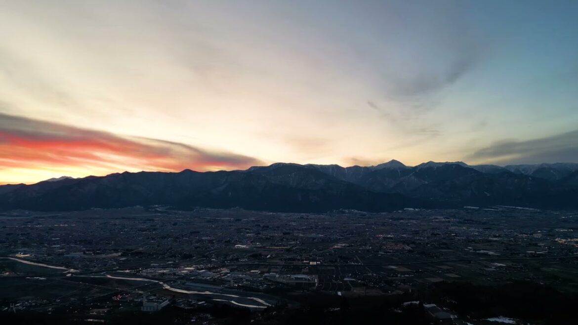 Matsumoto city  Nagano JAPAN Beautiful scenery of Matsumotodaira, Japan Alps.長野県松本市 松本平の美しい景色 日本アルプス