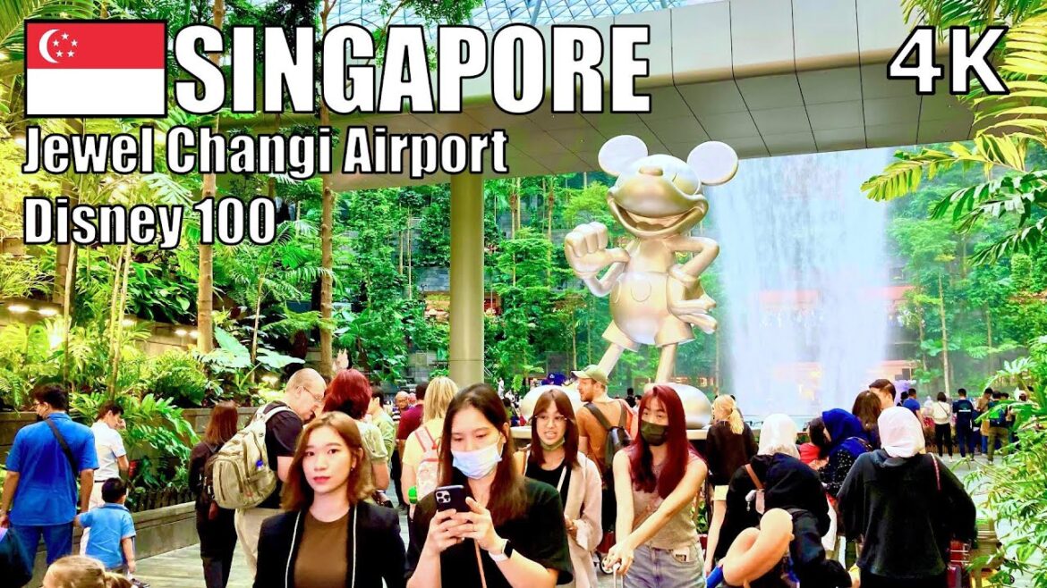 Jewel Changi, Singapore 🇸🇬 - Disney 100 - Virtual Walk [4K 60fps] (▶50 min)