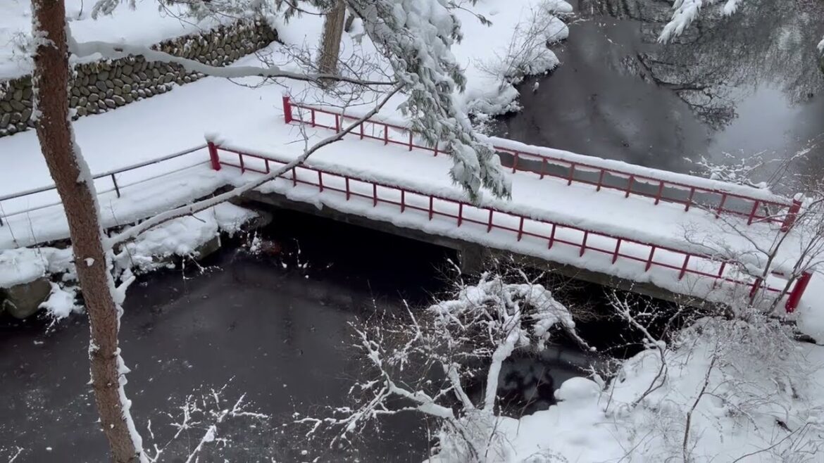 青森屋(星野リゾート)本館和室房窗外景色：冬天、雪=Hoshino Resorts Aomoriya, hot spring, in Japan