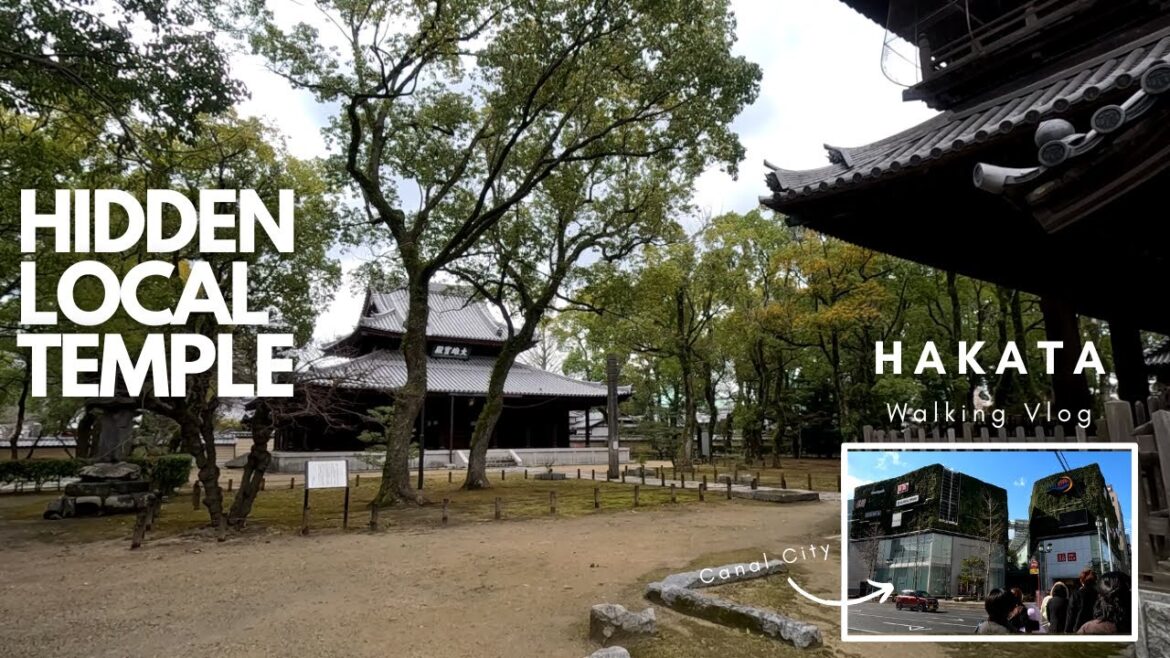 Hidden local temple in Fukuoka, Japan | Walking vlog | Canal City Hidden local temple in Fukuoka, Japan | Walking vlog | Canal City
