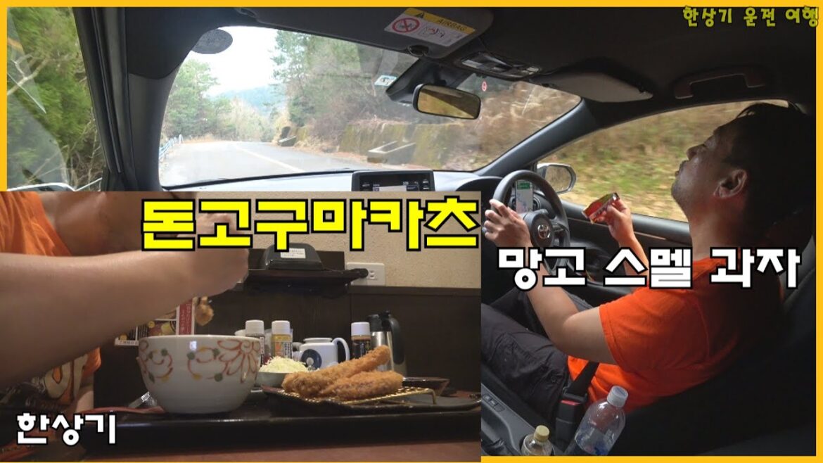 [일본 6부]기리시마에서 오즈마치로, 미야자키 망고 냄새 파이, 고구마 섞인 돈가츠 먹방(Driving Kirishima to Ōzu-machi) - 2023.02.12