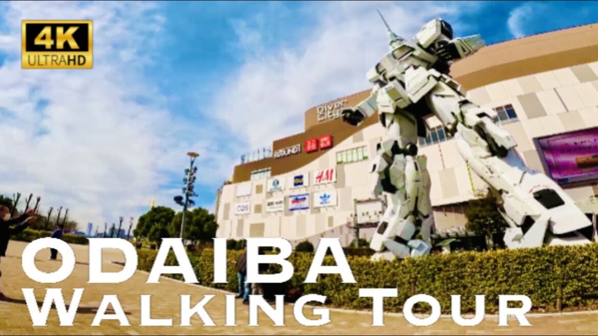 [4K] ODAIBA TOKYO 💛 Walking Tour | お台場 海浜公園 ビーチ 散歩