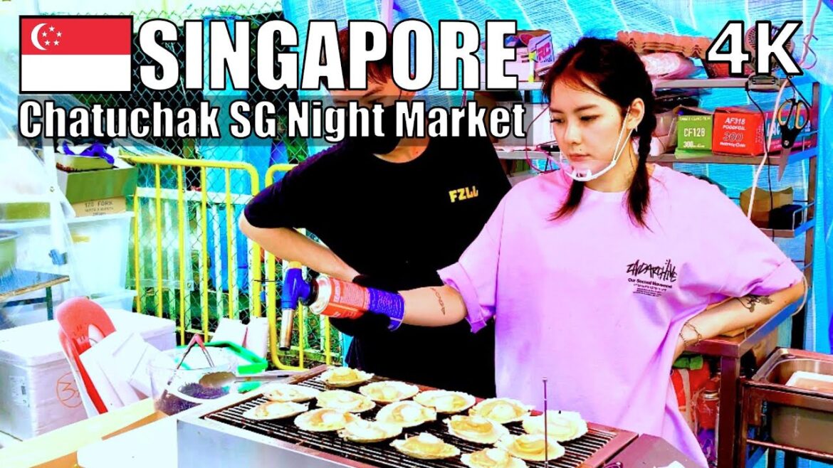Chatuchak-Singapore Night Market 🇹🇭 🇸🇬 – Virtual Walk [4K 60fps] (▶25 min)