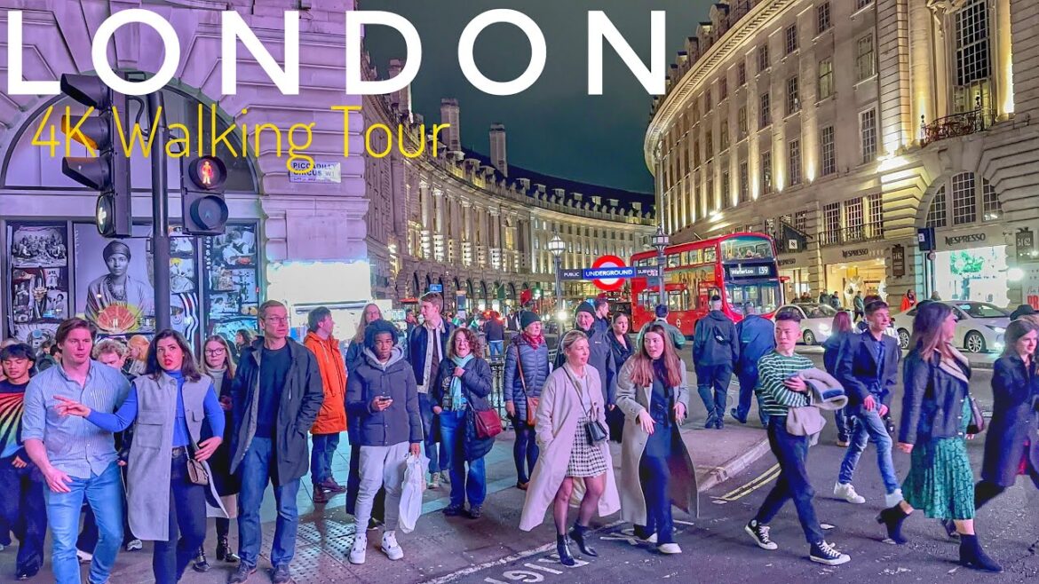 LONDON 4K HDR Walking Tour with Captions & Immersive Sound | Central London Night Street Walk LONDON 4K HDR Walking Tour with Captions & Immersive Sound | Central London Night Street Walk