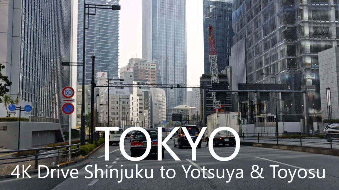 4K Tokyo Drive Shinjuku to Toyosu Thru Toranomon